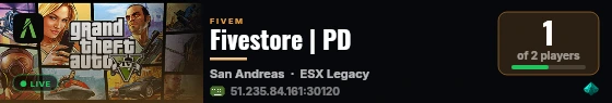 Fivestore | PD live status badge