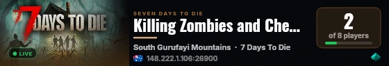 Killing Zombies and Chewing Gum live status badge