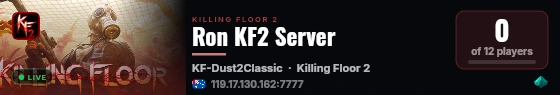 Ron KF2 Server live status badge