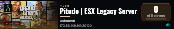 Pitudo | ESX Legacy Server live status badge