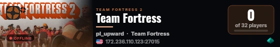 Team Fortress live status badge