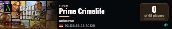 Prime Crimelife  live status badge