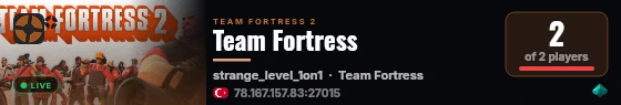 Team Fortress live status badge