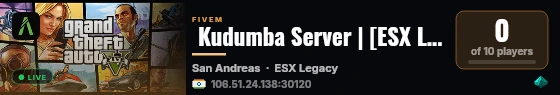  Kudumba Server | [ESX Legacy] live status badge