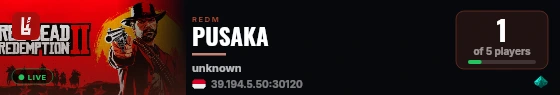 PUSAKA live status badge