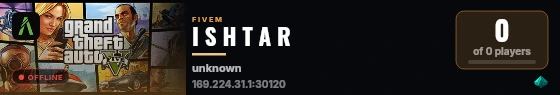 I S H T A R live status badge