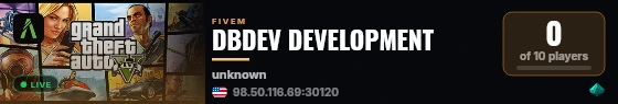 DBDEV DEVELOPMENT live status badge