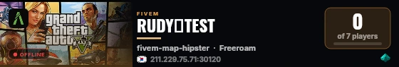 RUDYㆍTEST live status badge