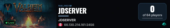 JDSERVER live status badge