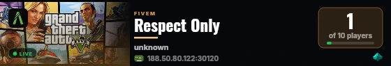 Respect Only live status badge