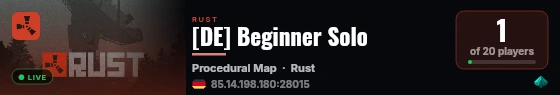 [DE] Beginner Solo live status badge