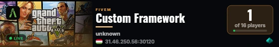 Custom Framework live status badge