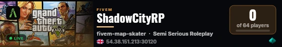 ShadowCityRP live status badge
