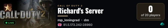 Richard's Server live status badge