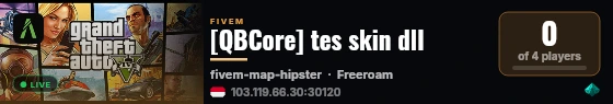 [QBCore] tes skin dll  live status badge