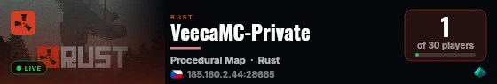 VeecaMC-Private live status badge