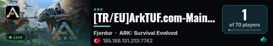 [TR/EU]ArkTUF.com-Main-NoMods-21Aug-5x-Fjordur - (v361.7) live status badge