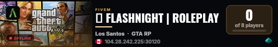 ⚡ FLASHNIGHT | ROLEPLAY live status badge