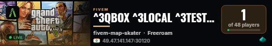 ^3QBOX ^3LOCAL ^3TEST ^3SERVER live status badge