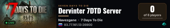 Dervinter 7DTD Server live status badge