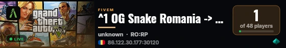 ^1 OG Snake Romania -> STAFF FREE -> VIP FREE ^7 live status badge
