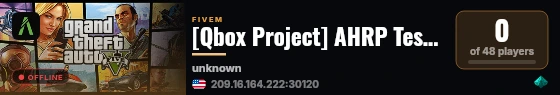 [Qbox Project] AHRP Test Server live status badge