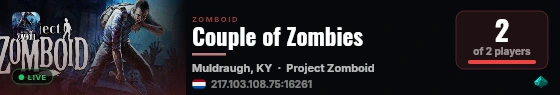 Couple of Zombies live status badge