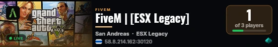 FiveM | [ESX Legacy] live status badge