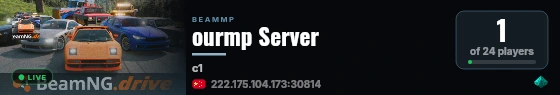 ourmp Server live status badge