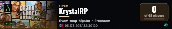 KrystalRP live status badge
