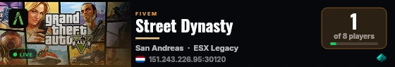 Street Dynasty live status badge