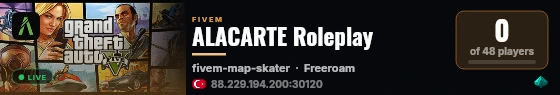ALACARTE Roleplay live status badge