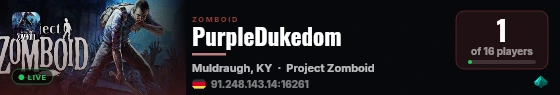 PurpleDukedom live status badge
