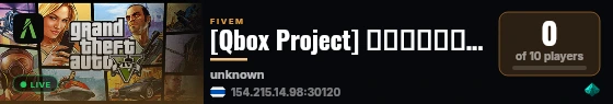 [Qbox Project] 𝗦𝗢𝗩𝗘𝗥𝗘𝗜𝗚𝗡 live status badge