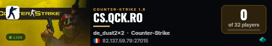 CS.QCK.RO live status badge