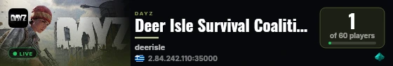 Deer Isle Survival Coalition live status badge