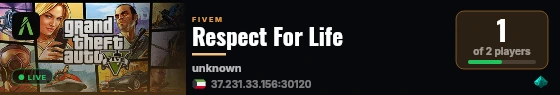 Respect For Life  live status badge