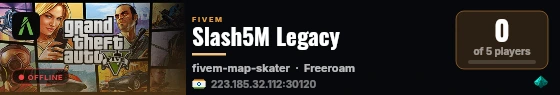 Slash5M Legacy live status badge
