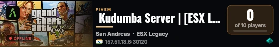  Kudumba Server | [ESX Legacy] live status badge