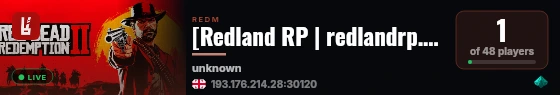 [Redland RP | redlandrp.com] Redland RP live status badge
