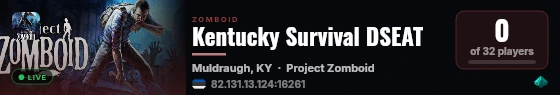 Kentucky Survival DSEAT live status badge