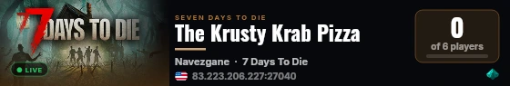 The Krusty Krab Pizza live status badge