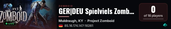 GER|DEU Spielviels Zombieland PvE live status badge