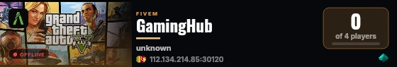 GamingHub live status badge