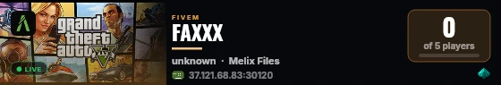 FAXXX live status badge