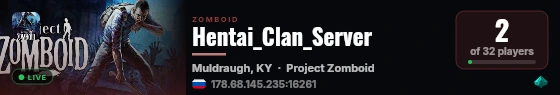 My PZ Server live status badge