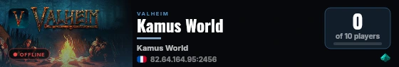 Kamus World live status badge
