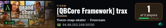 [QBCore Framework] trax live status badge