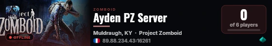 Ayden PZ Server live status badge