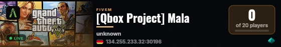 [Qbox Project] Mala live status badge